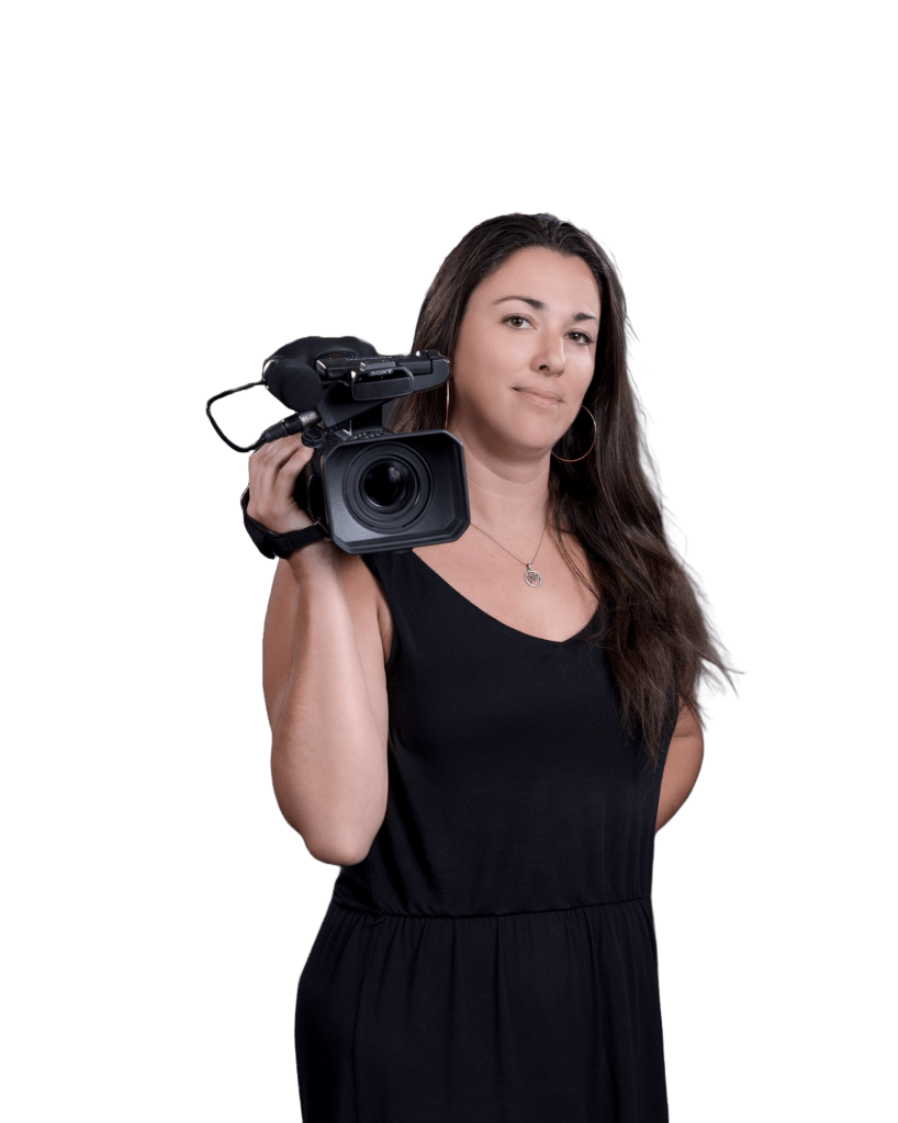 creative media hype holding video camera
