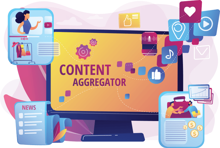 content aggregator on creative media hype